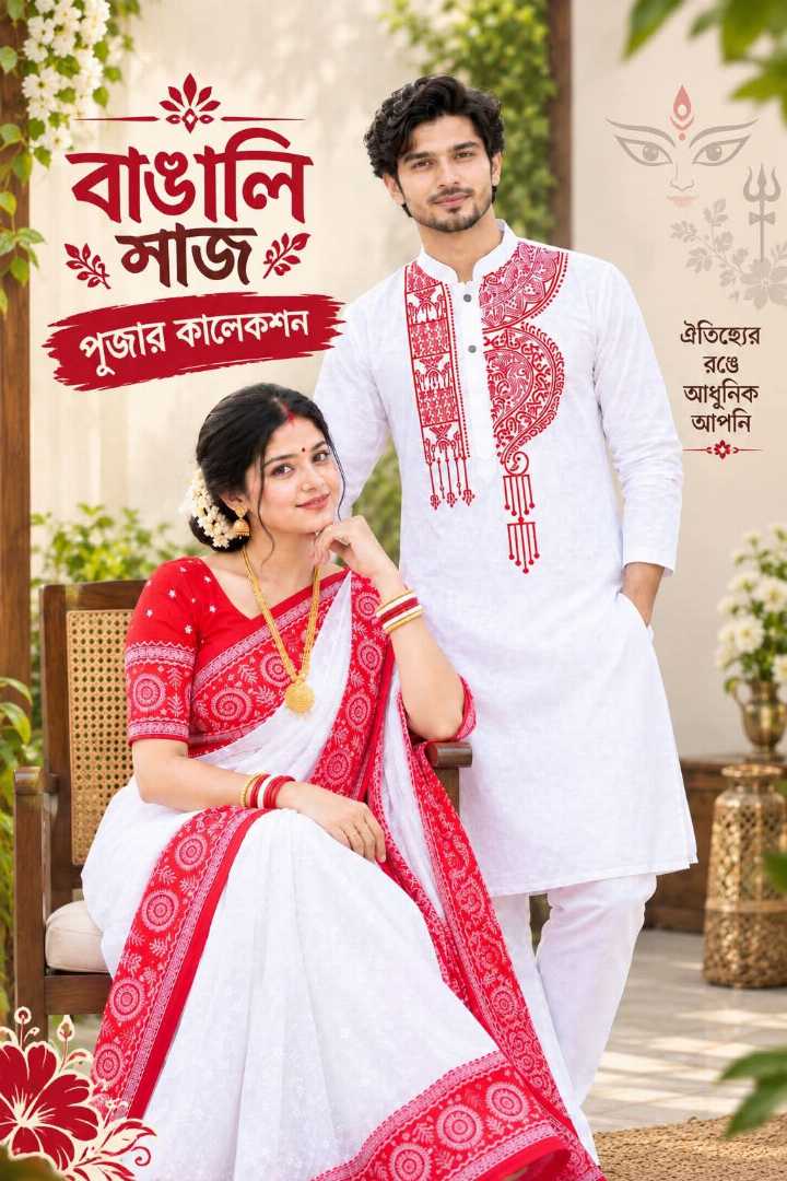 ম্যাচিং শাড়ি পাঞ্জাবী ব্লাউজ পিস